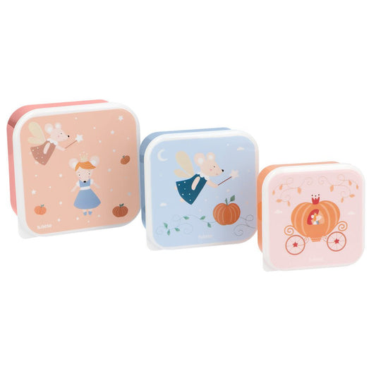 3 FIAMBRERAS CAJITAS ALMUERZO TUTETE ·MOUSE FAIRIES· - Happy Moments Baby