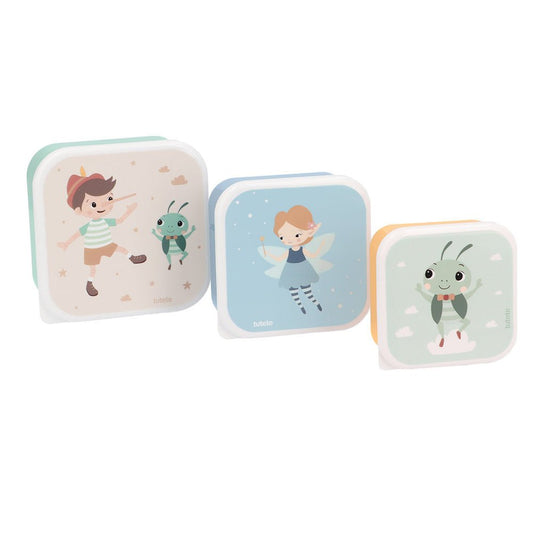 3 FIAMBRERAS CAJITAS ALMUERZO TUTETE ·THE WOODEN BOY· - Happy Moments Baby