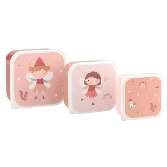 3 FIAMBRERAS CAJITAS ALMUERZO TUTETE ·WILD FAIRIES· - Happy Moments Baby