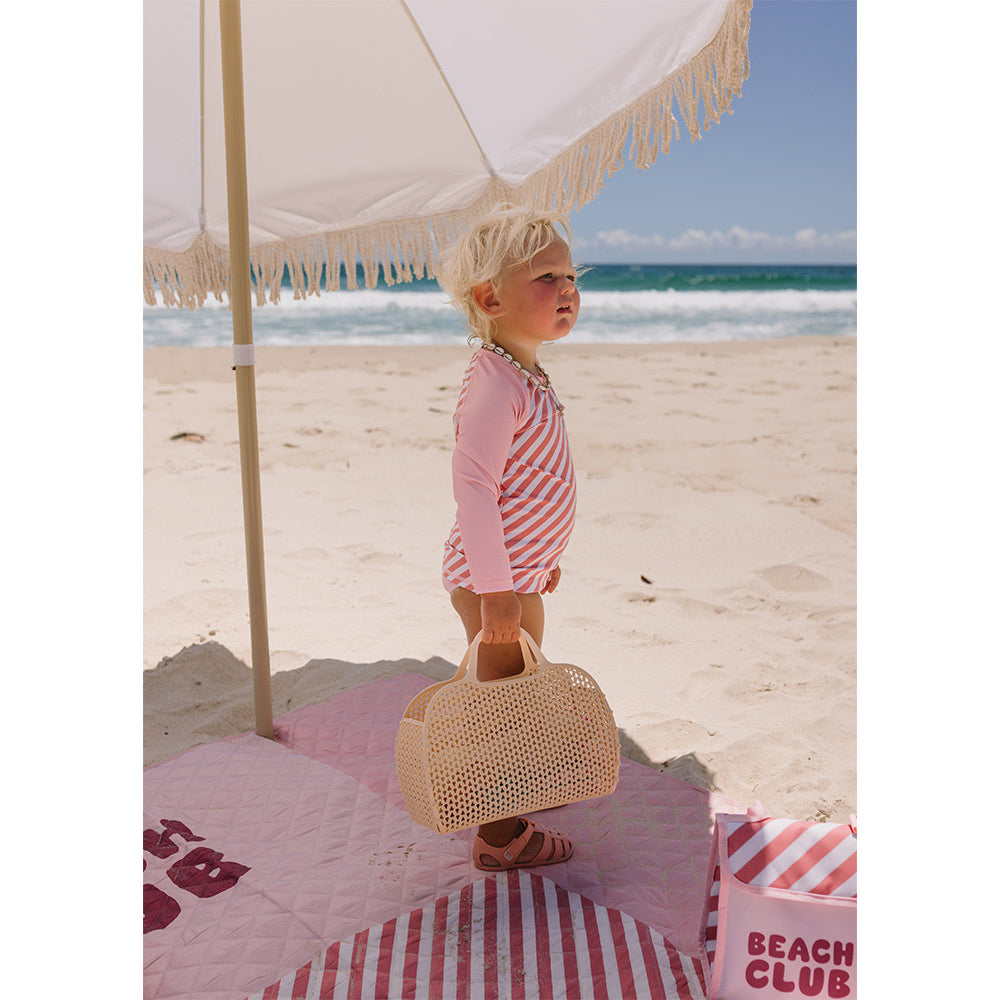 BOLSO DE PLAYA RETRO VINTAGE ·LAVANDER·