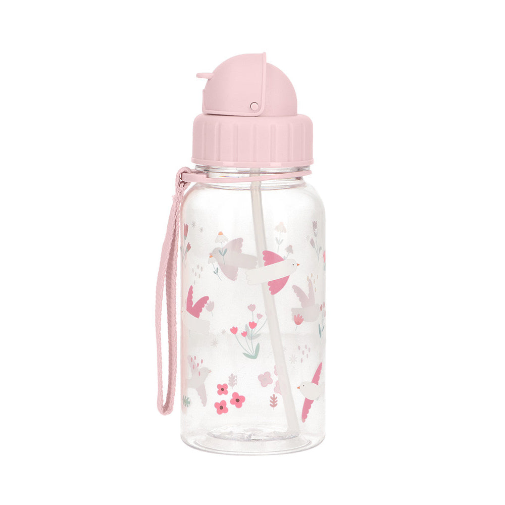 BOTELLA DE PLÁSTICO CON CAÑITA TUTETE ·BLOSSOM BIRDS·