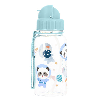 BOTELLA DE PLÁSTICO CON CAÑITA TUTETE ·PANDAS IN SPACE·