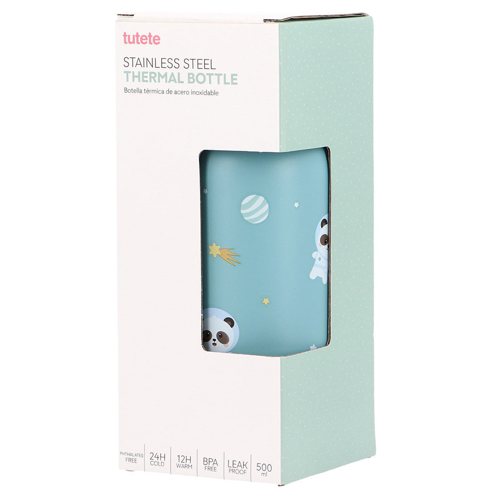 BOTELLA TÉRMICA DE ACERO TUTETE 500ML ·PANDAS IN SPACE·