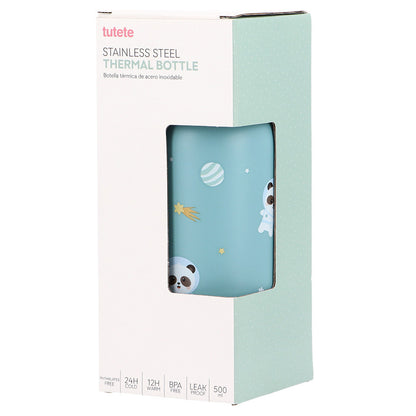 BOTELLA TÉRMICA DE ACERO TUTETE 500ML ·PANDAS IN SPACE·