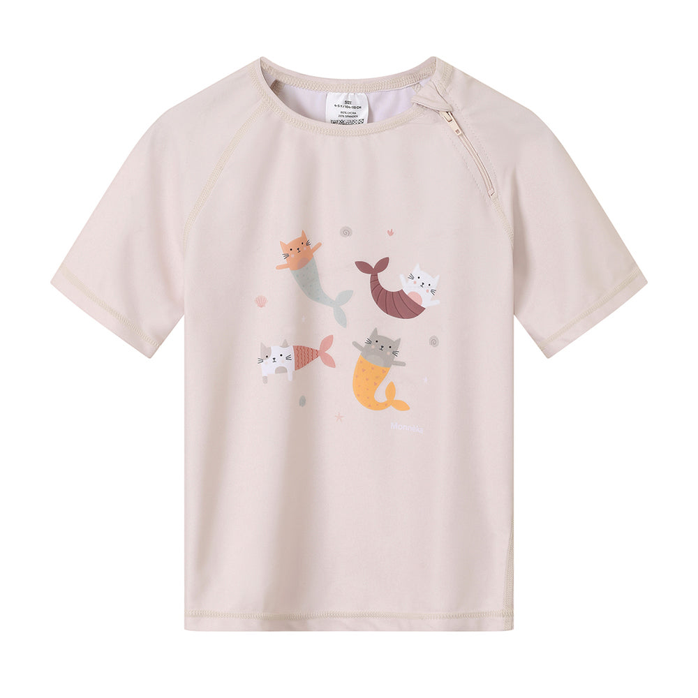 CAMISETA DE PROTECCIÓN SOLAR TUTETE ·MANGA CORTA MERMAID CATS·