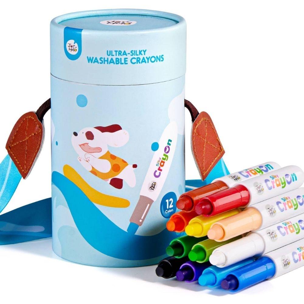 CERAS INFANTILES JARMELO ·CRAYONES ULTRA SUAVES LAVABLES 12 COLORES·
