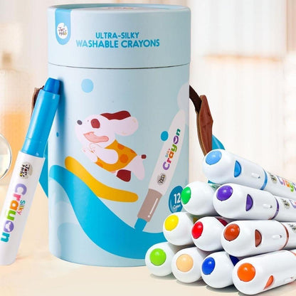 CERAS INFANTILES JARMELO ·CRAYONES ULTRA SUAVES LAVABLES 12 COLORES·