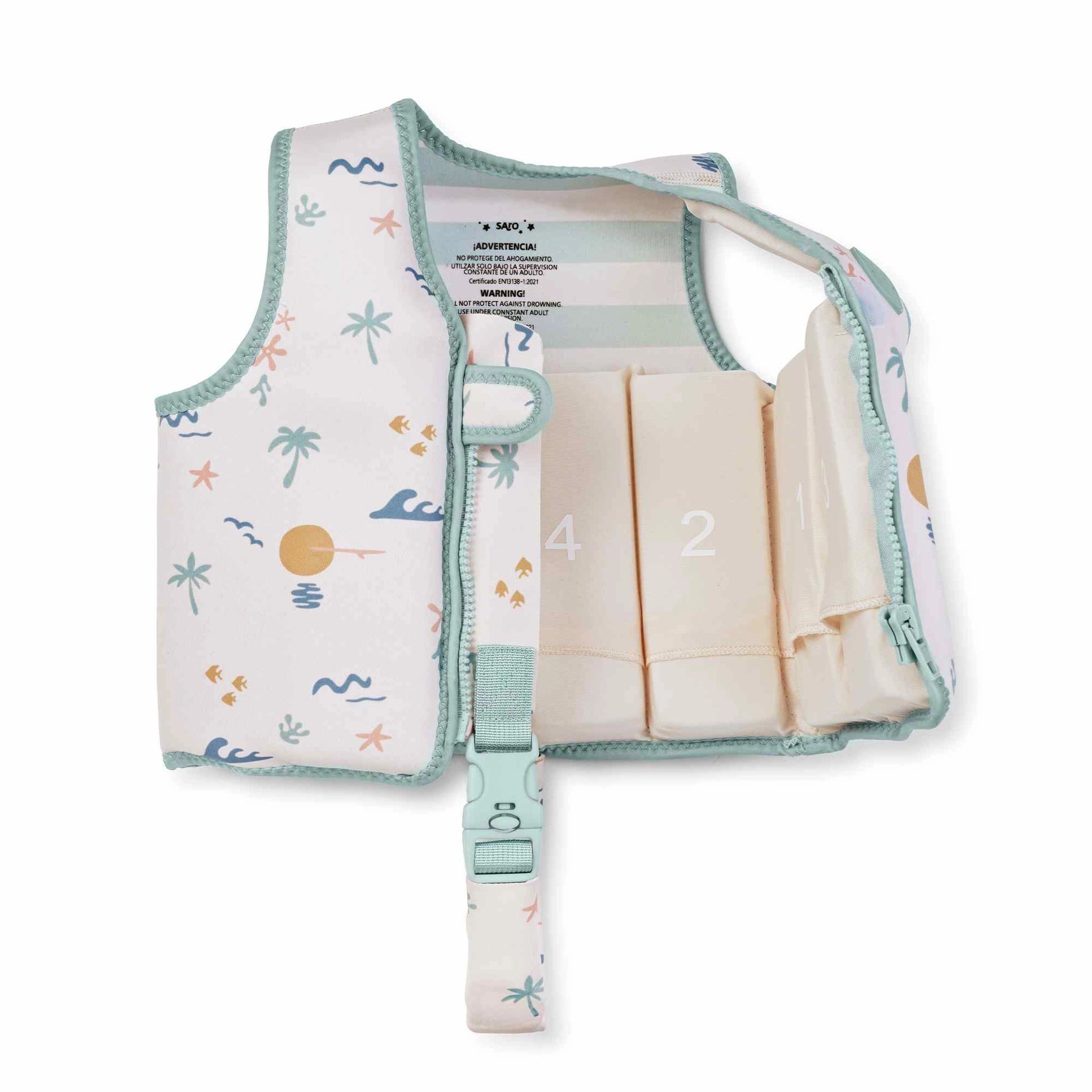 CHALECO FLOTADOR APRENDIZAJE SARO ·GOOD VIBES·