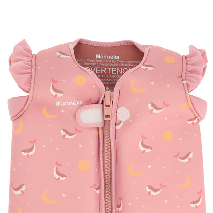 CHALECO FLOTADOR APRENDIZAJE TUTETE ·WHALE PINK·