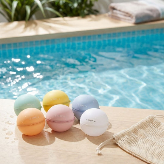 GLOBOS DE AGUA REUTILIZABLES ·SARO 6 UNIDADES·