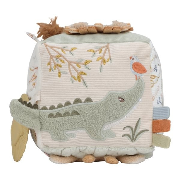CUBO BLANDITO SENSORIAL DE ACTIVIDADES LITTLE DUTCH ·SAFARI FRIENDS·