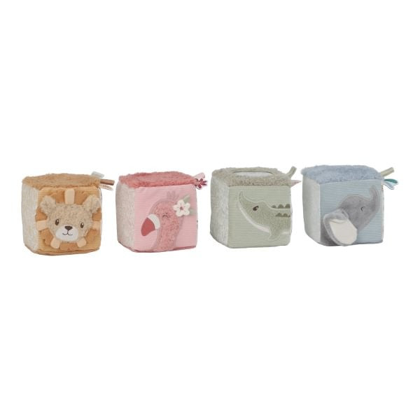 JUGUETE DE TELA LITTLE DUTCH ·CUBOS APILABLES SAFARI FRIENDS·