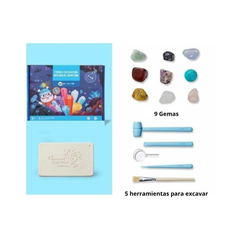 MANUALIDADES JARMELO ·KIT EXCAVACIÓN DE MINERALES GEOLOGICAL GEMSTONE·