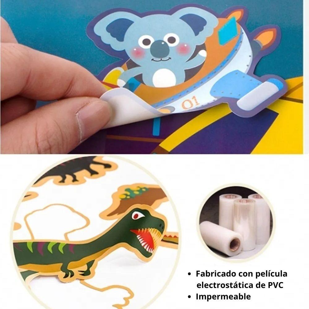 MANUALIDADES JARMELO ·LIBRO DE PEGATINAS REUTILIZABLES ANIMAL PLACE·