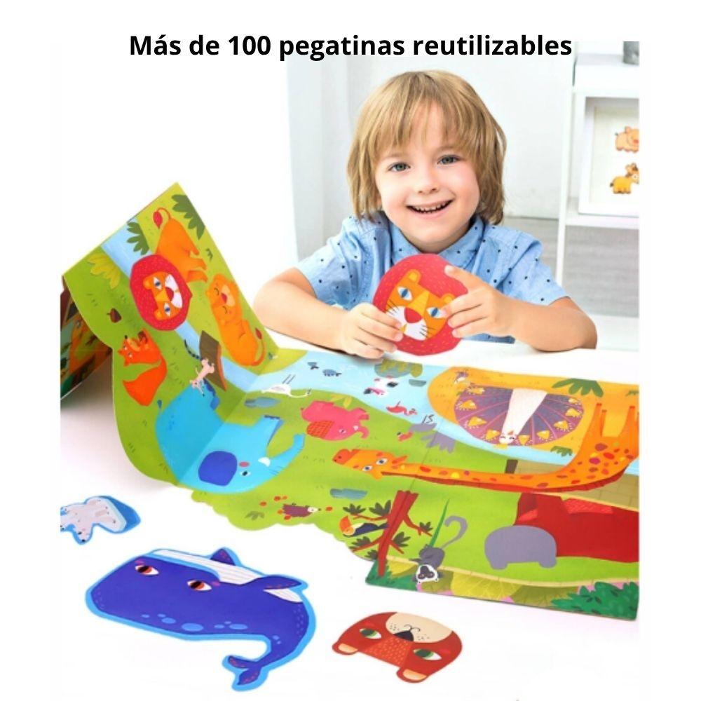 MANUALIDADES JARMELO ·LIBRO DE PEGATINAS REUTILIZABLES ANIMAL PLACE·