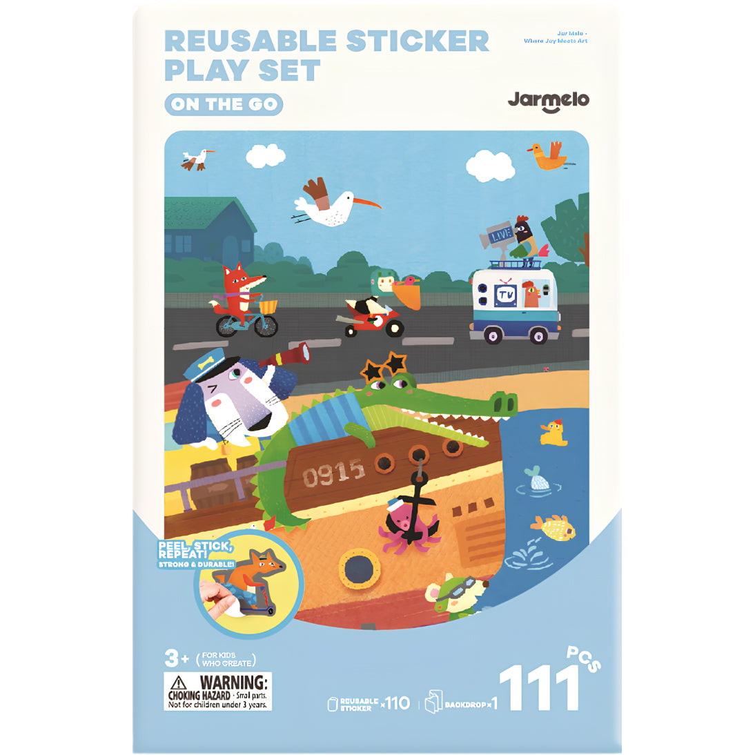 MANUALIDADES JARMELO ·LIBRO DE PEGATINAS REUTILIZABLES ON THE GO·