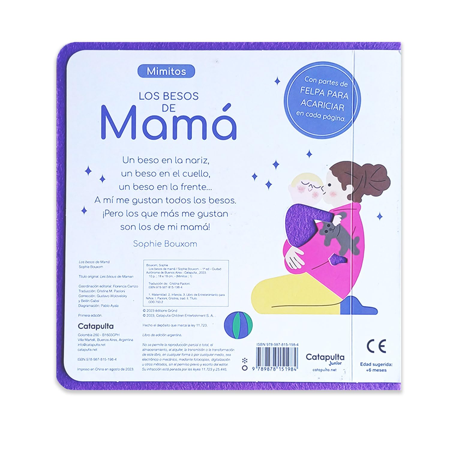 LIBRO INFANTIL - LOS BESOS DE MAMÁ