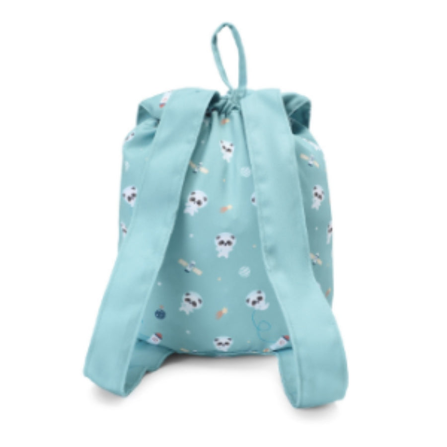 MOCHILA INFANTIL PEQUEÑA TELA TUTETE ·PANDAS IN SPACE·