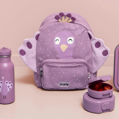 MOCHILA GRANDE INFANTIL TRIXIE ·PAVO REAL·