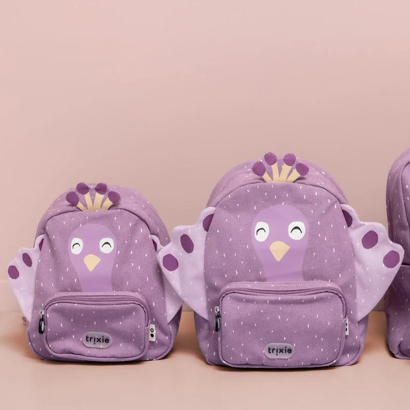 MOCHILA GRANDE INFANTIL TRIXIE ·PAVO REAL·