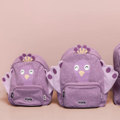 MOCHILA GRANDE INFANTIL TRIXIE ·PAVO REAL·