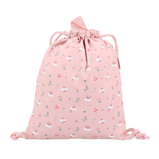 MOCHILA SACO INFANTIL DE TELA TUTETE ·BLOSSOM BIRDS·