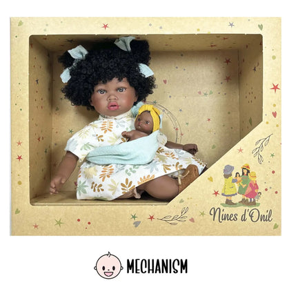 MUÑECA NINES D'ONIL ·ALIKA CON BEBÉ CURLY HAIR 40CM·