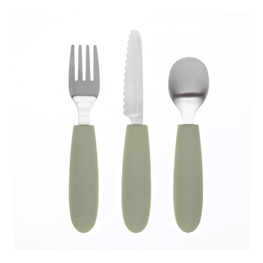 SET DE CUBIERTOS DE ACERO KIDDIKUTTER ·SAGE·