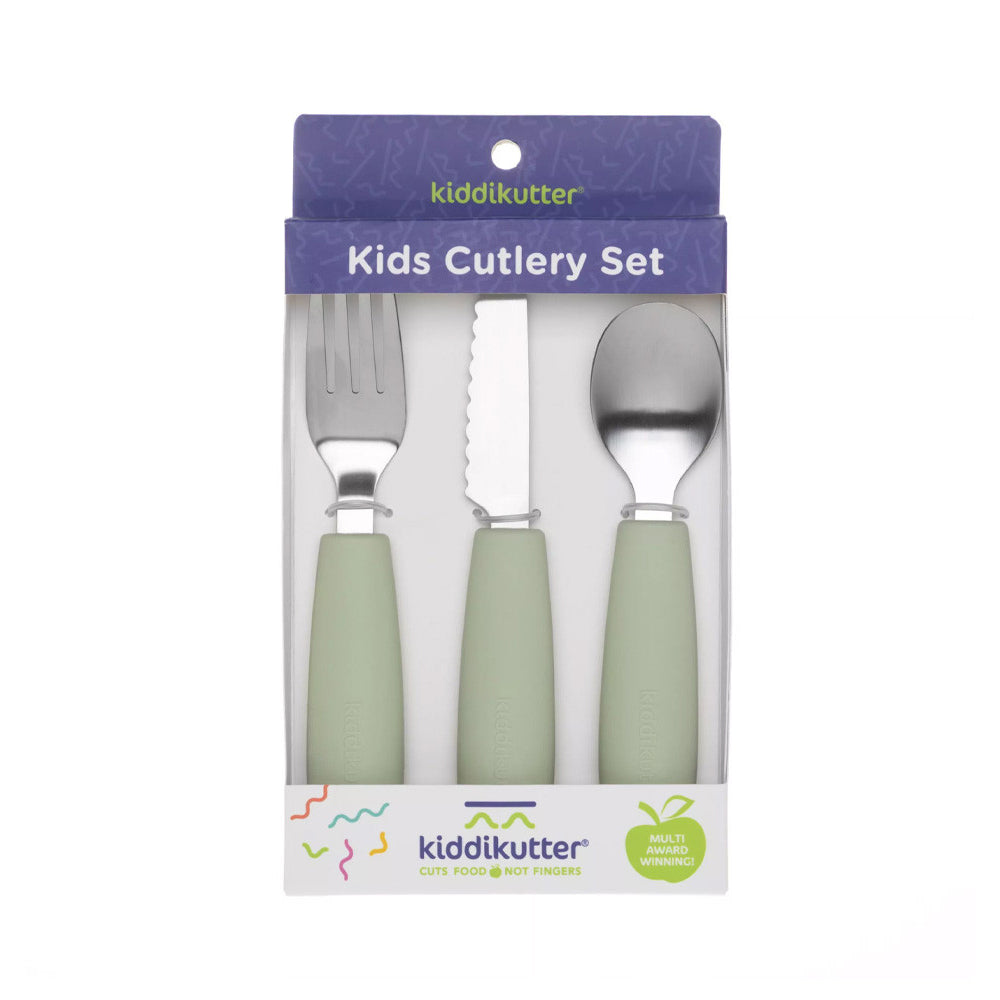 SET DE CUBIERTOS DE ACERO KIDDIKUTTER ·SAGE·