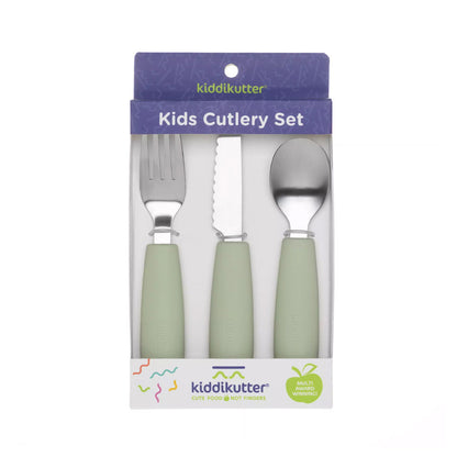 SET DE CUBIERTOS DE ACERO KIDDIKUTTER ·SAGE·