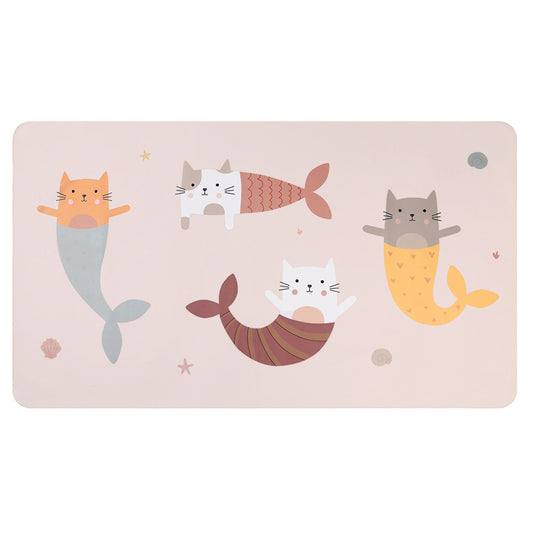TOALLA PLAYA MICROFIBRA TUTETE ·MERMAID CATS·