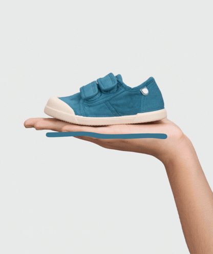 ZAPATILLAS RESPETUOSAS IGOR ·LONA VELCRO AZUL PETRÓLEO·