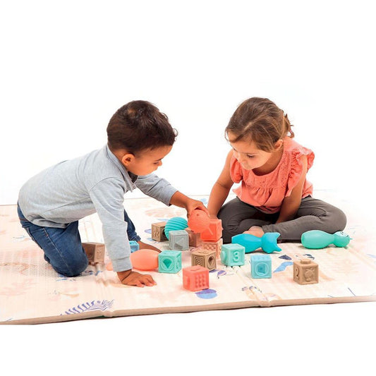 ALFOMBRA DE JUEGOS PLEGABLE Y REVERSIBLE LUDI - Happy Moments Baby
