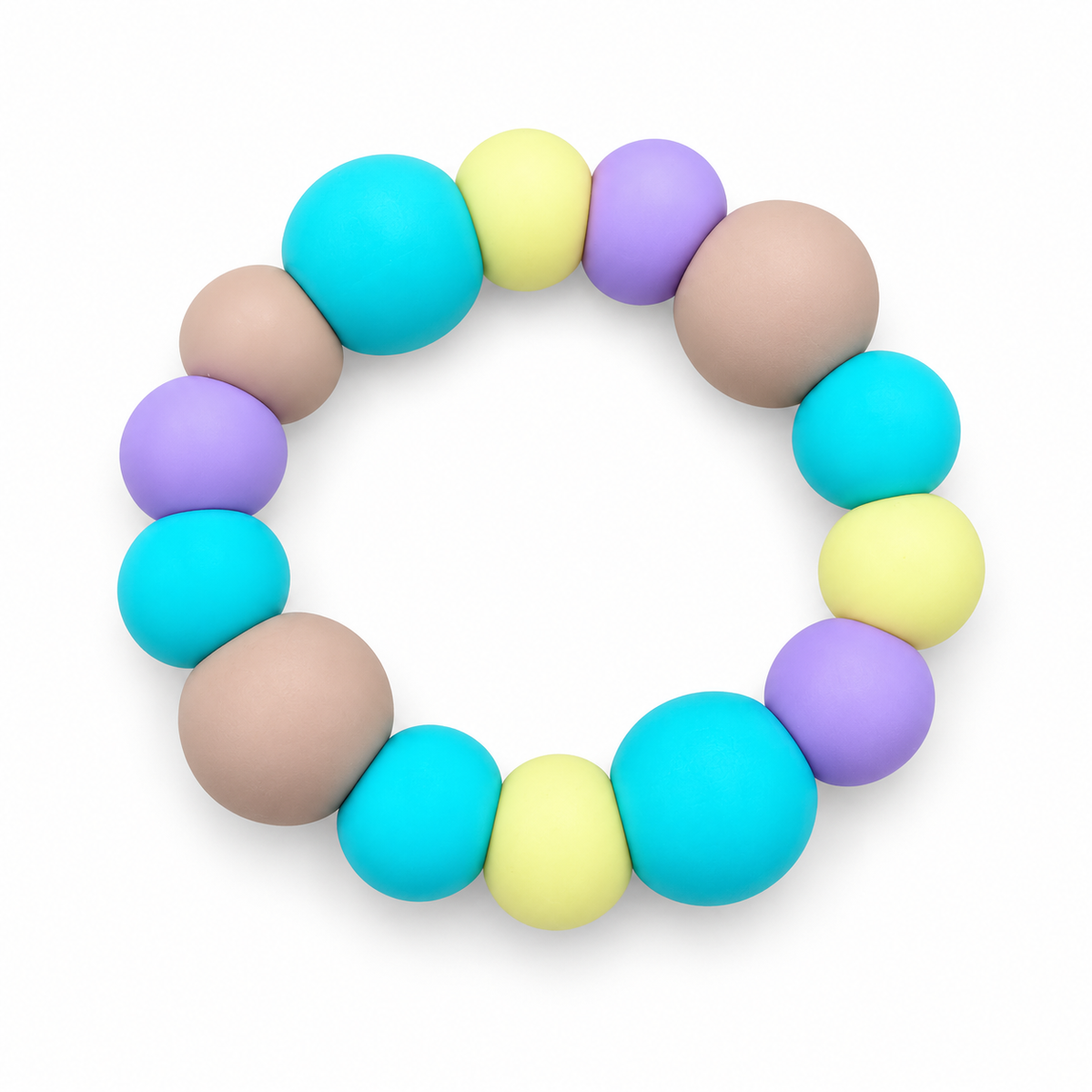Anilla sensorial de silicona Pastel Dream de 6 cm