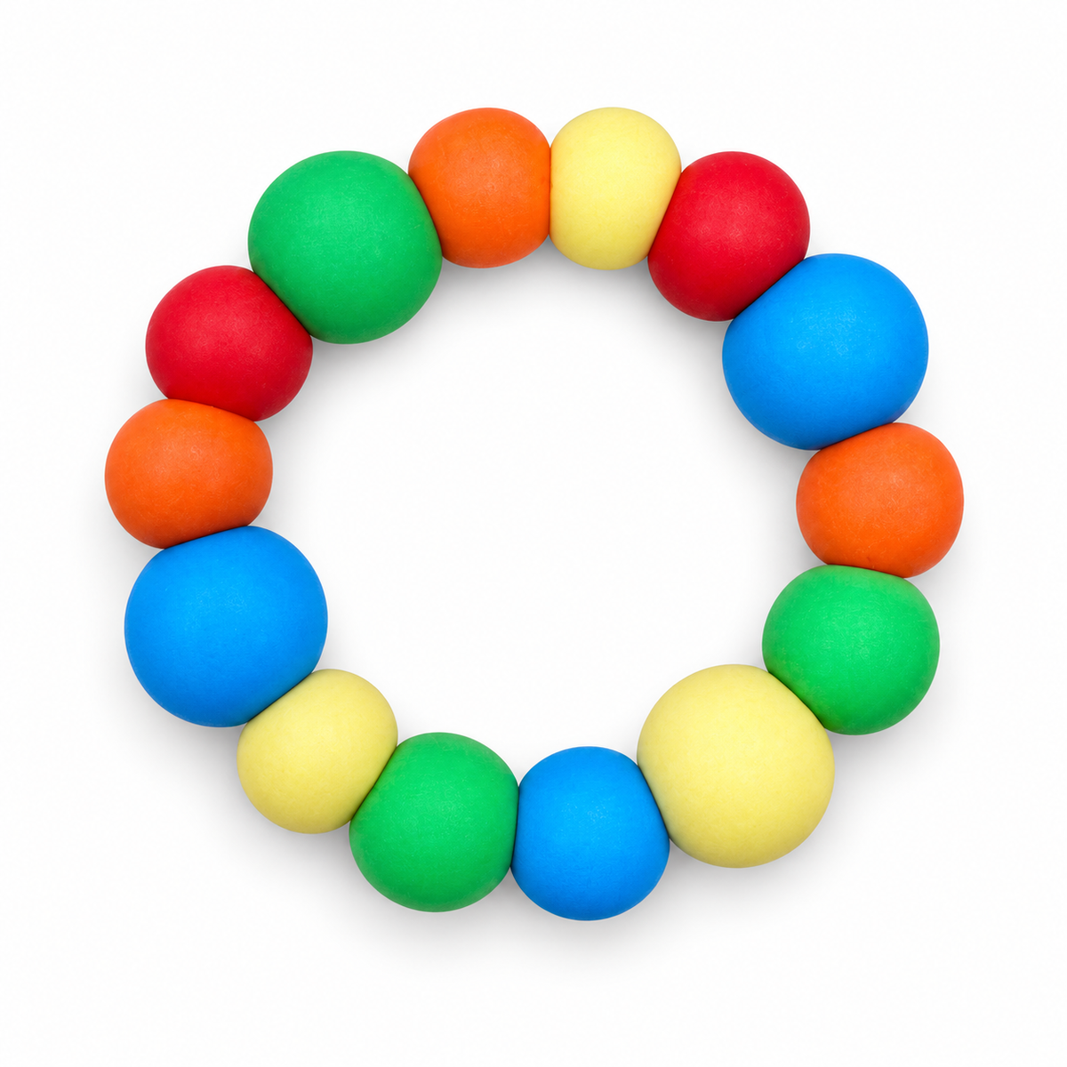Anilla sensorial de silicona Rainbow de 6 cm