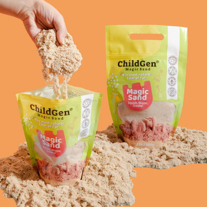 ARENA KINÉTICA CHILDGEN ·BOLSA DE 500G COLOR NATURAL· - Happy Moments Baby