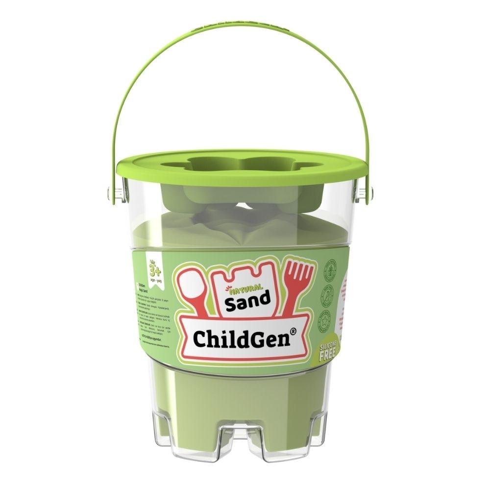 ARENA KINÉTICA CHILDGEN ·BOTE DE 500G COLOR VERDE· - Happy Moments Baby