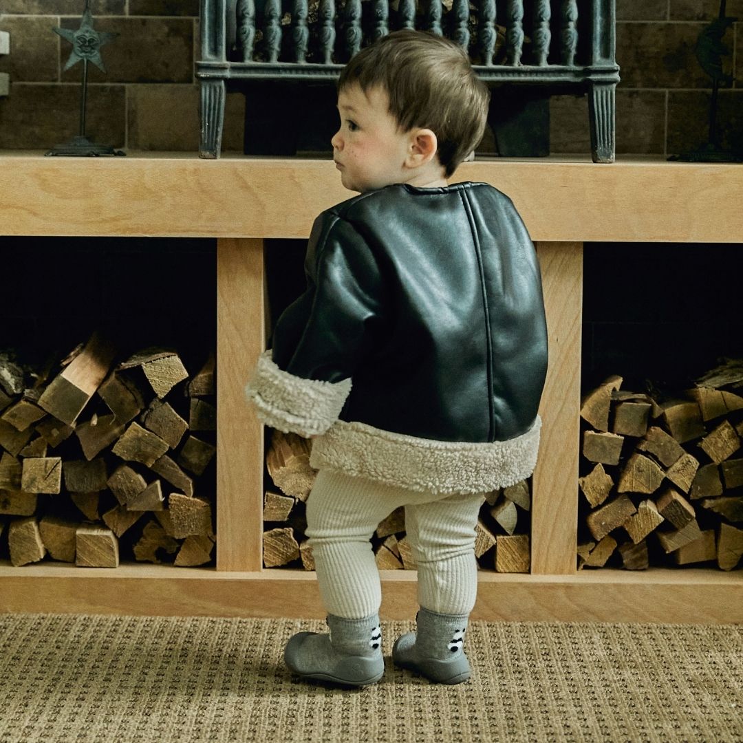 ATTIPAS CALZADO BEBÉ ·PANDA GREY· - Happy Moments Baby