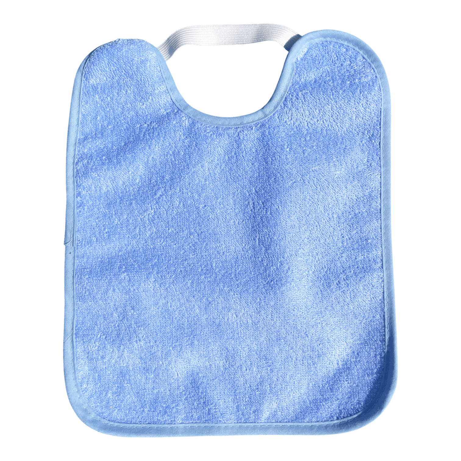 BABERO TOALLA PLASTIFICADO CON GOMA ·AZUL· - Happy Moments Baby