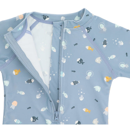 BAÑADOR CON CREMALLERA INFANTIL ·FISHES· - Happy Moments Baby