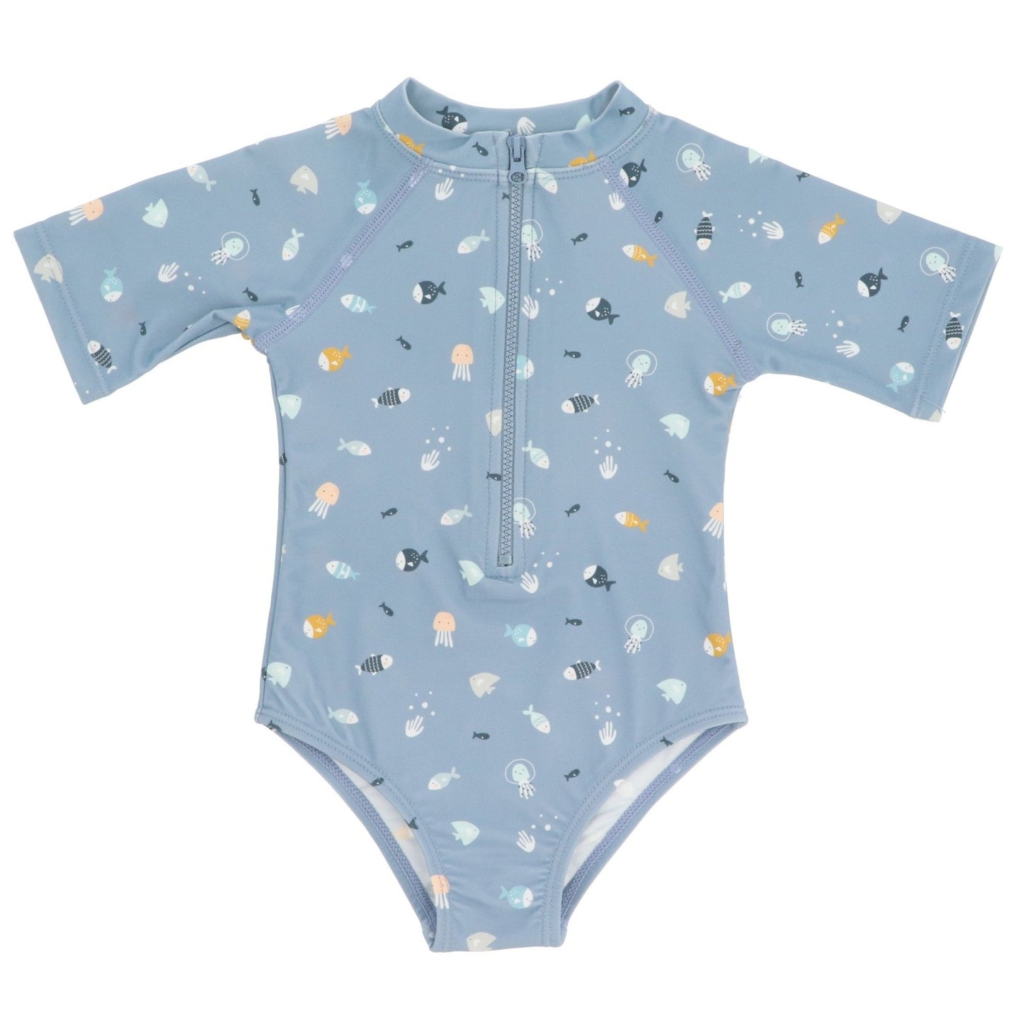 BAÑADOR CON CREMALLERA INFANTIL ·FISHES· - Happy Moments Baby