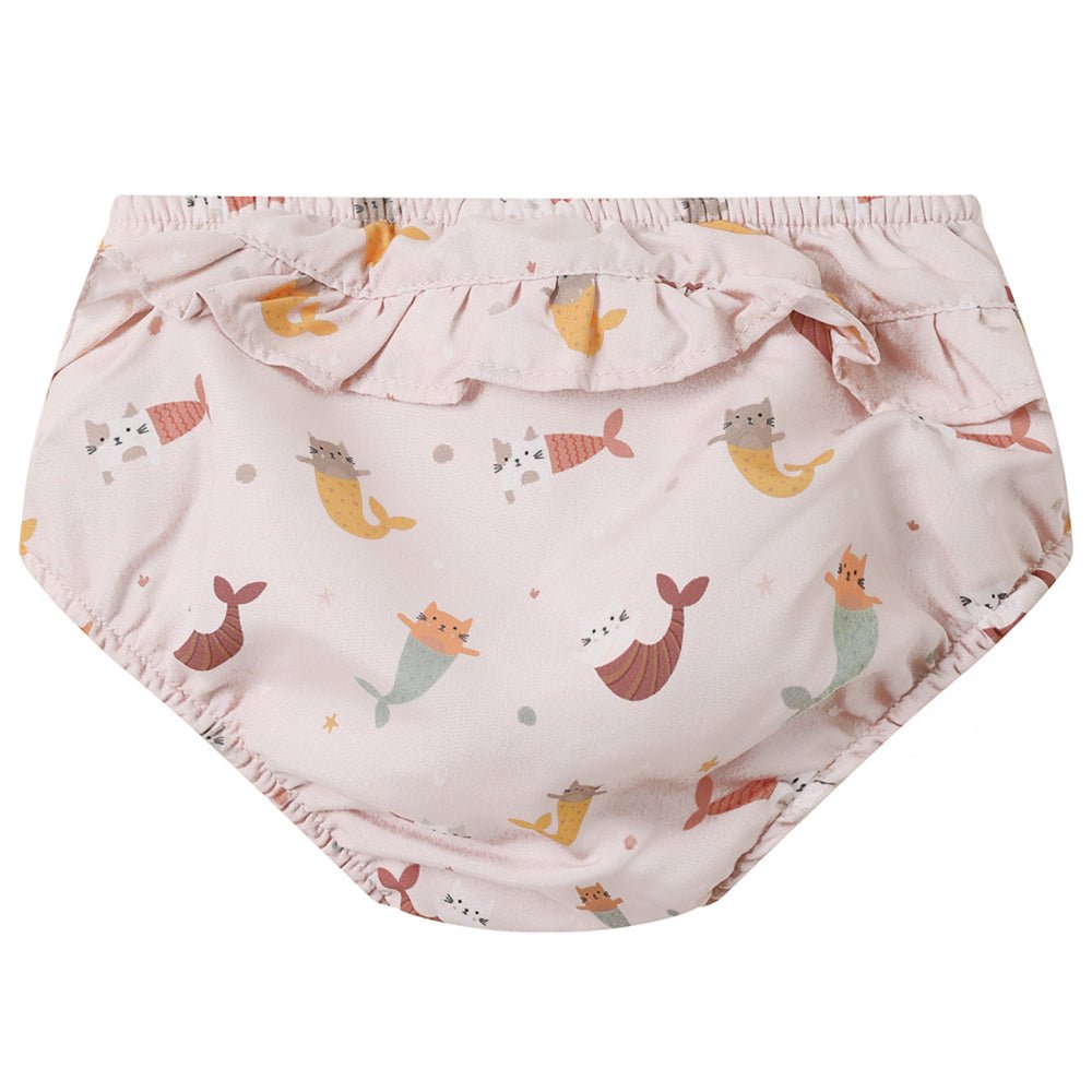BAÑADOR PAÑAL TUTETE CON VOLANTES ·MERMAID CATS· - Happy Moments Baby