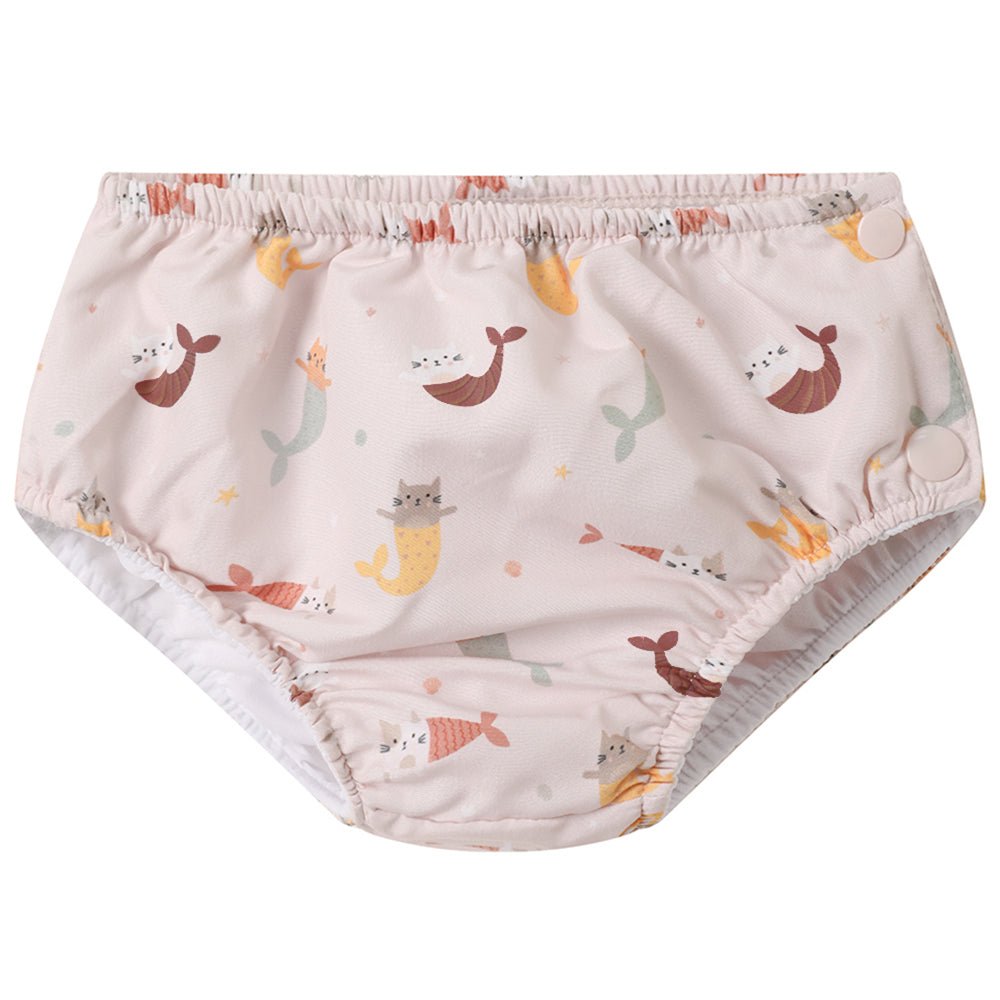 BAÑADOR PAÑAL TUTETE CON VOLANTES ·MERMAID CATS· - Happy Moments Baby
