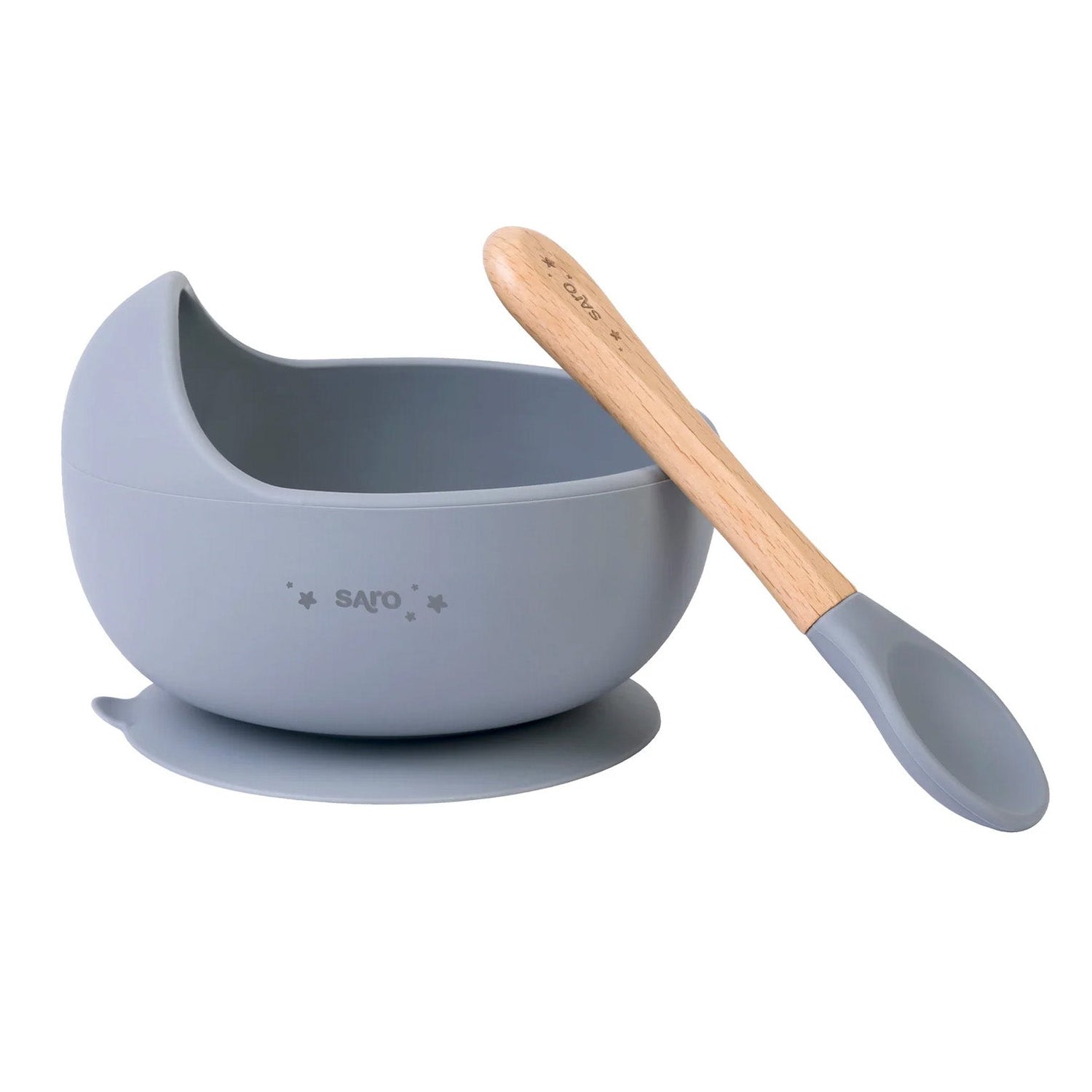 BOL DE SILICONA CON VESTOSA ·NORDIC WAVE AZUL· - Happy Moments Baby