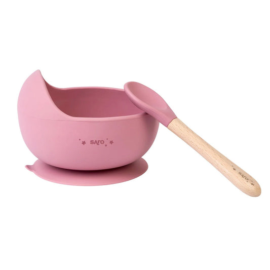 BOL DE SILICONA CON VESTOSA ·NORDIC WAVE ROSA· - Happy Moments Baby