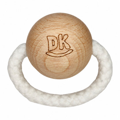 Bola de madera con cuerda para el cesto de los tesoros