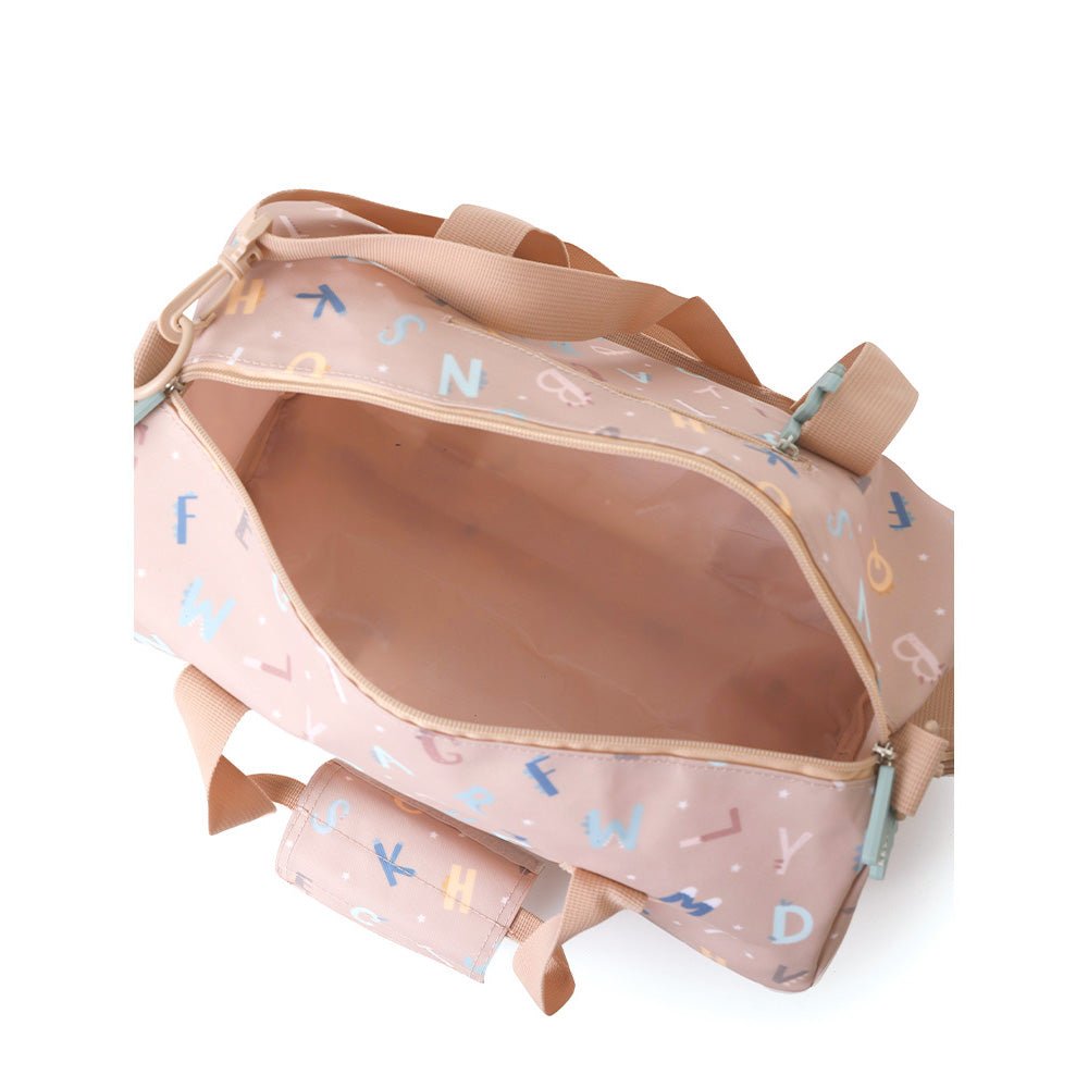 BOLSA DE DEPORTE O VIAJE TUTETE ·FUNNY LETTERS· - Happy Moments Baby