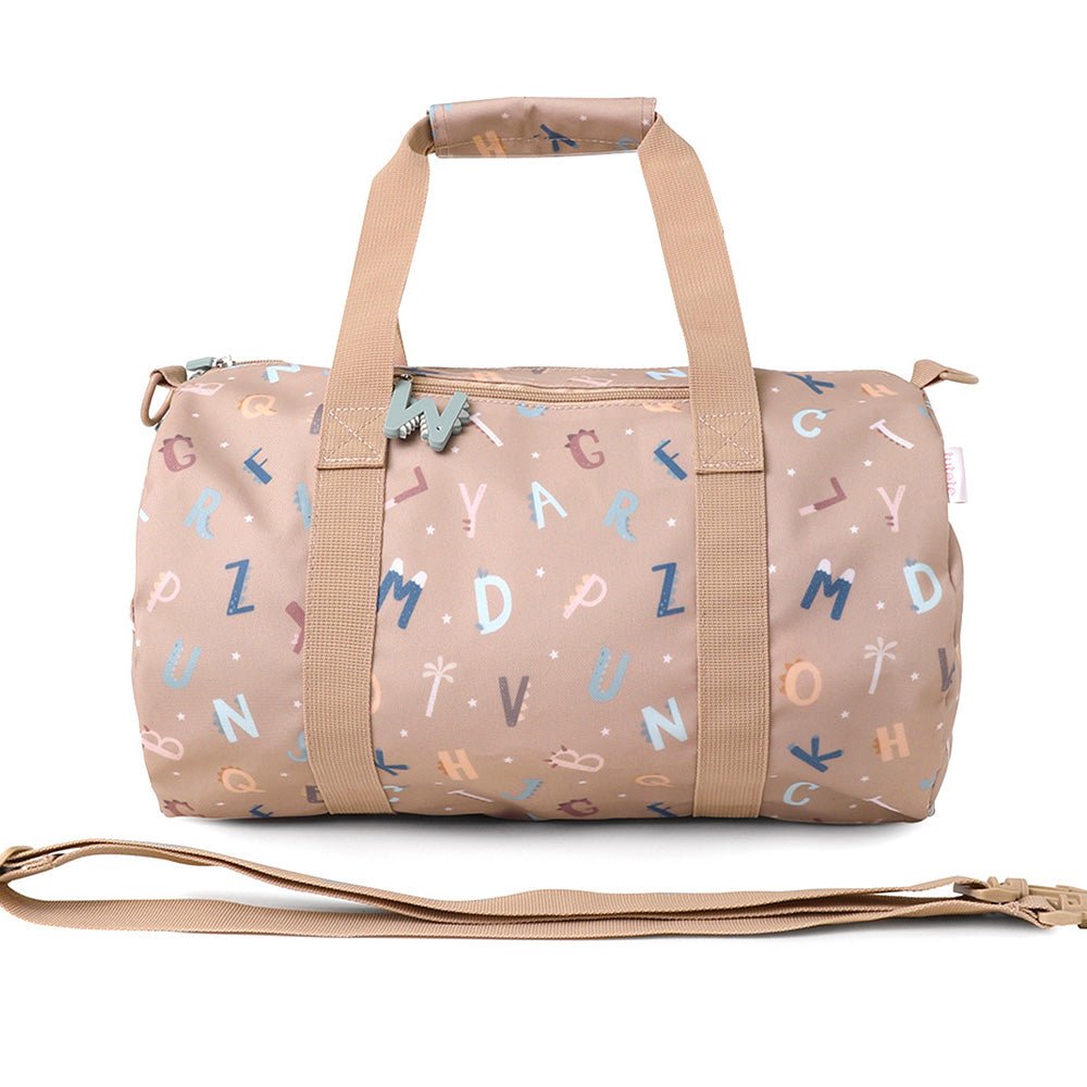 BOLSA DE DEPORTE O VIAJE TUTETE ·FUNNY LETTERS· - Happy Moments Baby