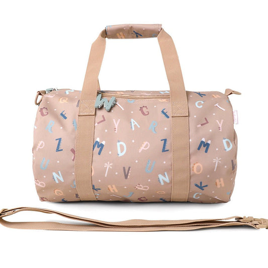 BOLSA DE DEPORTE O VIAJE TUTETE ·FUNNY LETTERS· - Happy Moments Baby