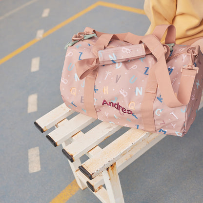BOLSA DE DEPORTE O VIAJE TUTETE ·FUNNY LETTERS· - Happy Moments Baby